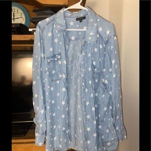Lane Bryant Star Covered Button Up ⭐️
